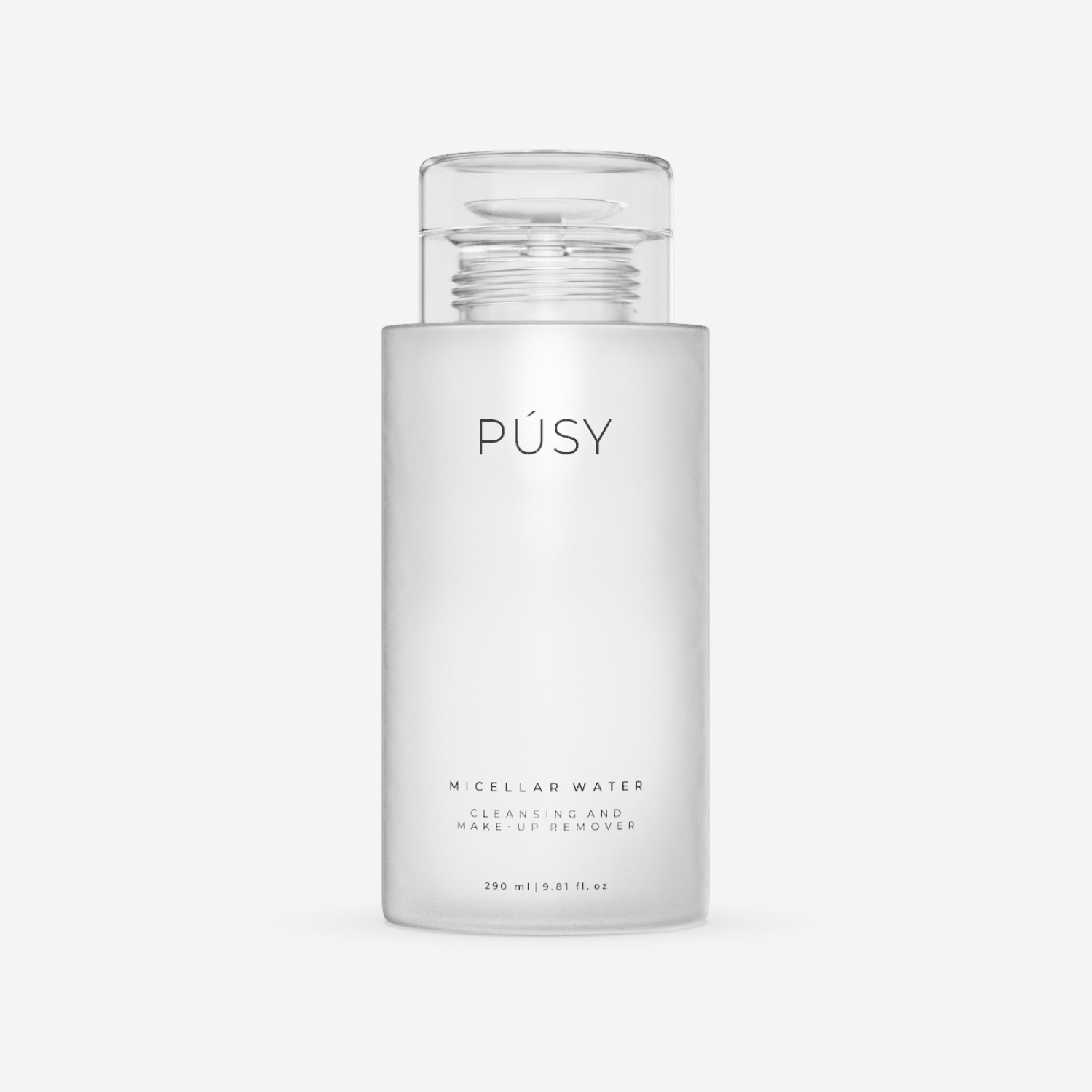 PÚSY Micellar Water bottle -Gentle no-rinse face and eye makeup remover for sensitive skin
