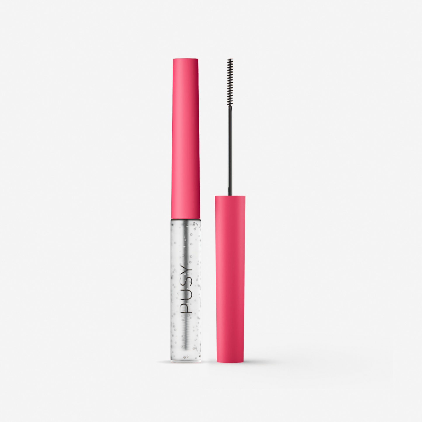 Clear Super Fix Brow Gel 2.0 pink bottle with innovative styling brush - Pusy beauty
